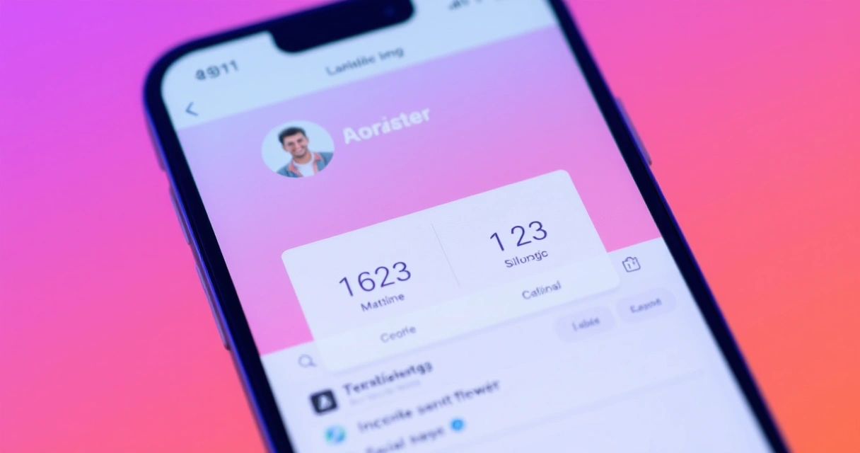 Tela de perfil do Instagram mostrando os contadores de seguidores e seguindo