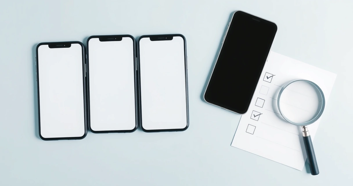 Três telas de celular lado a lado para comparação de plataformas