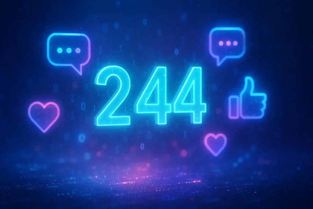 O significado do número 244 nas redes sociais