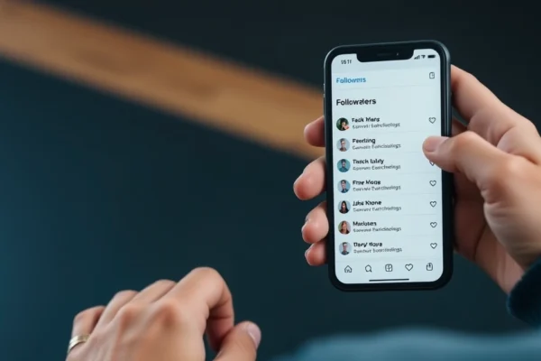 Pessoa consultando a lista de seguidores de um perfil no X pelo celular
