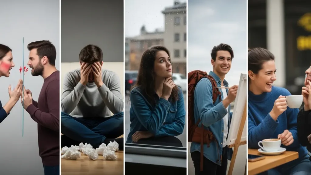 Cinco fases do término de namoro