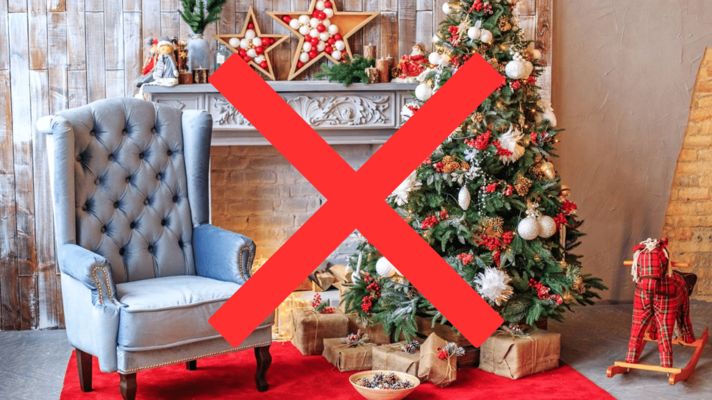 Decoração minimalista substitui árvore de Natal tradicional