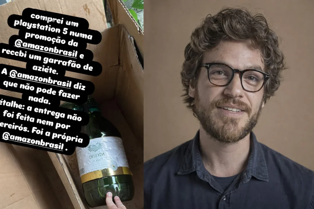 Emílio Dantas relata erro em entrega de produto na Amazon